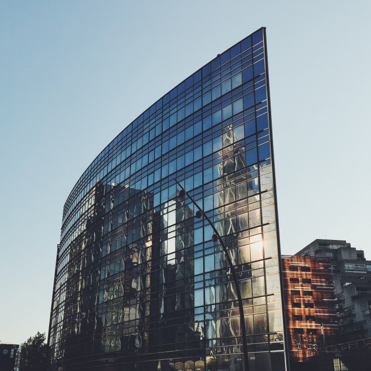 A modern building in the area