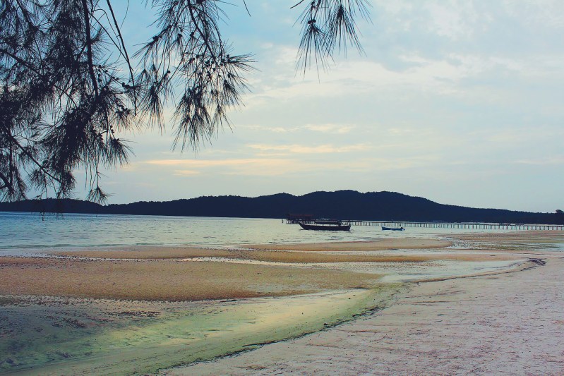 Twilight over the island.
