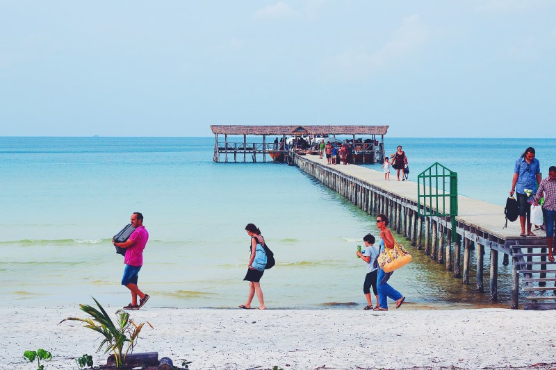 Arriving at the port of Koh Rong Samloem Island