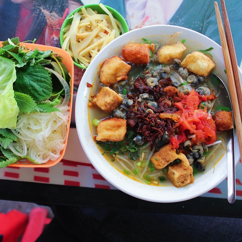Bún Ốc, plain to eat? Add some chili and fish sauce.