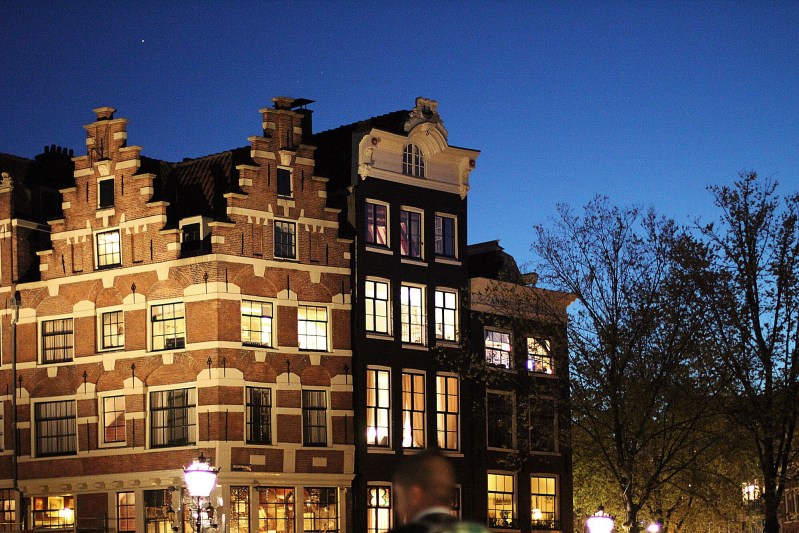 Night fall over Herengracht. 