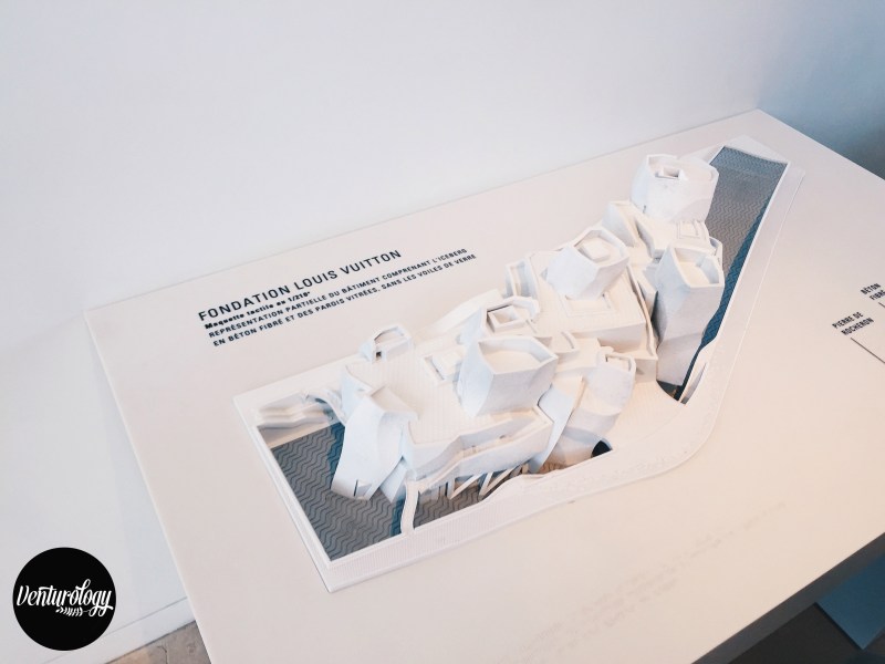 The paper model before construction of the Fondation.