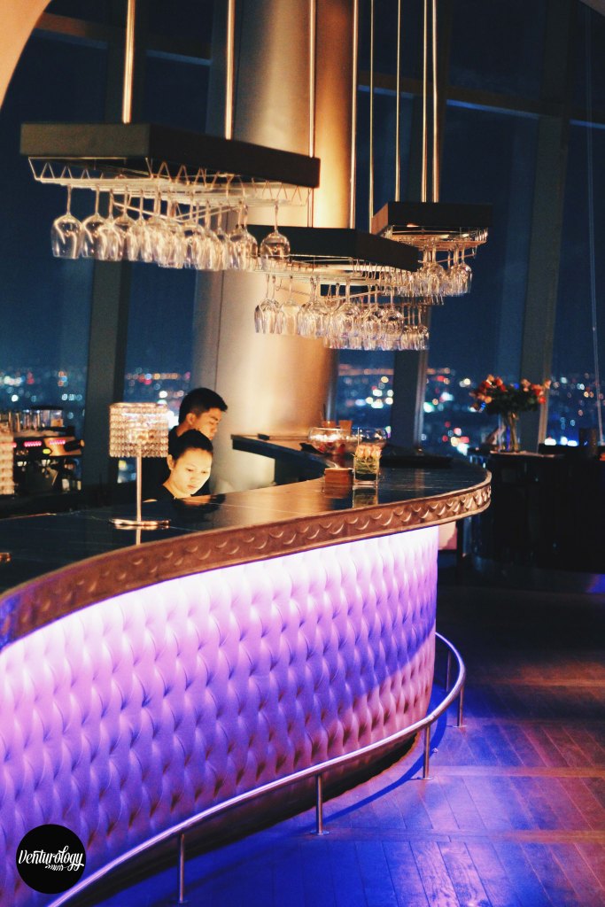 EON Heli Bar's bar counter