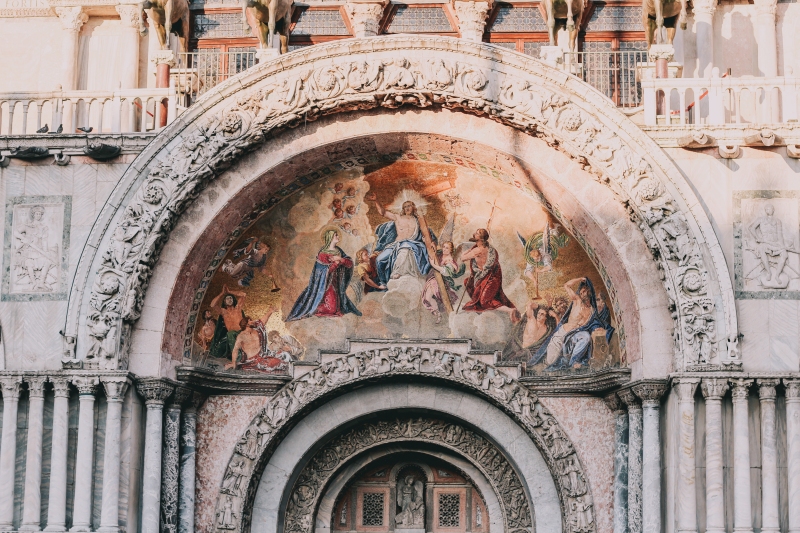 San Marco Church Facade in Venice Italy