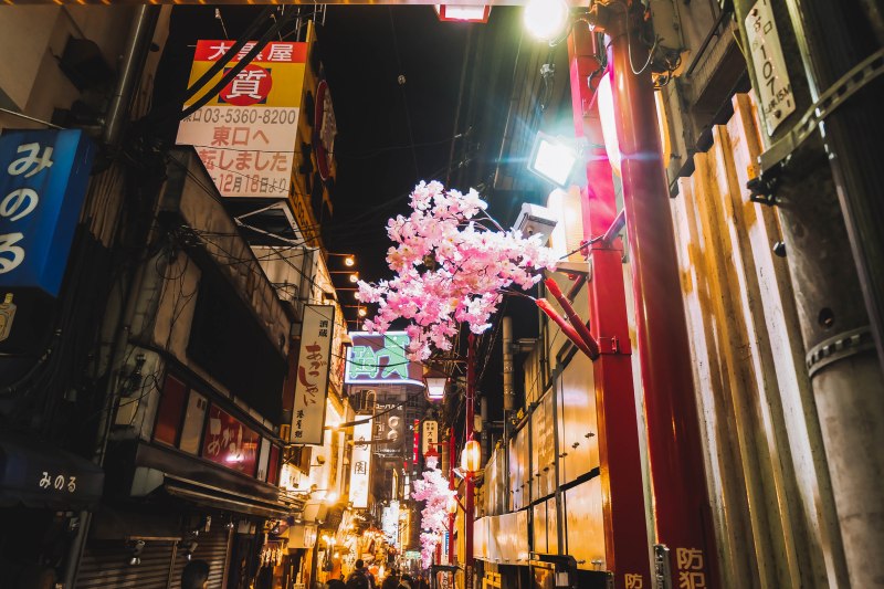 Hẻm nhỏ ở Shinjuku Tokyo