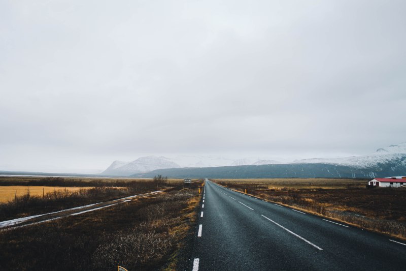 Đường đi ở Nam Iceland